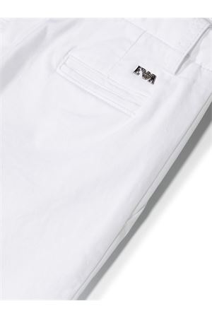 White stretch-cotton chino trousers EMPORIO ARMANI KIDS | 8N4P604N6YZ0100